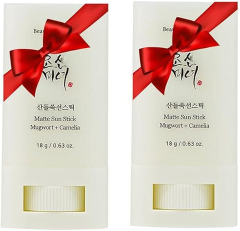 Generic - [Beauty 0F JOSE0N] Matte Sun Stick Mugwort Camelia SPF 50 PA Korean Beauty | K-Beauty (2 Pack) | Protetor Solar Matte Stick | Beleza Coreana