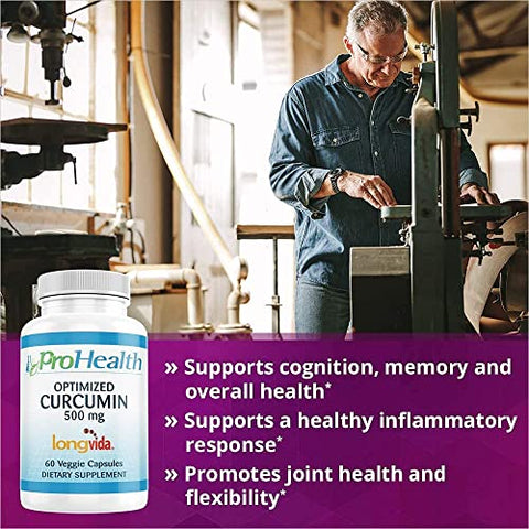 Curcumin Longvida Otimizado – 60 Cápsulas, 1000 mg por Porção - ProHealth