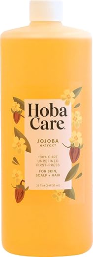 HobaCare - Óleo de Jojoba Puro 100% – Prensado a Frio para o Couro Cabeludo – 30ml