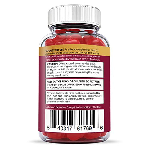 Gummies Keto ACV Justified Laboratories 1000MG com Suco de Romã, Beterraba e Vitamina B12 – 60 Gummys