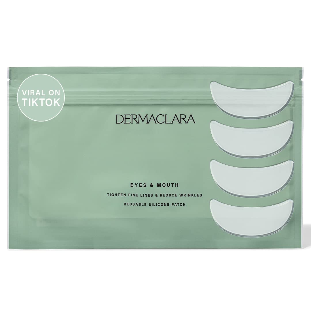 Siliconefusion – Patches de Silicone Reutilizáveis para Olhos e Boca – Hipoalergênicos, Testados por Dermatologistas – Patches de Silicone de Grau Médico para Linhas Finas, Rugas e Cicatrizes – Natural - Dermaclara