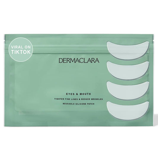 Siliconefusion – Patches de Silicone Reutilizáveis para Olhos e Boca – Hipoalergênicos, Testados por Dermatologistas – Patches de Silicone de Grau Médico para Linhas Finas, Rugas e Cicatrizes – Natural - Dermaclara
