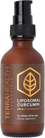 Curcumina Lipossomal – Suporte Natural às Articulações com Cúrcuma, Pimenta Preta e BioPerine – 1 Frasco, Suprimento de 30 Dias - Terra Health Essentials