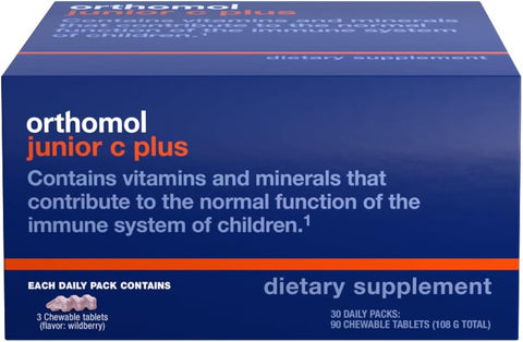 Immun Junior C Plus – Multivitamínico Infantil Sabor Frutas Silvestres – 30 Dias de Fornecimento - Orthomol