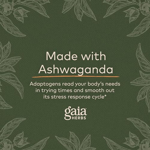Gomas Orgânicas de Ashwagandha, Suporte ao Estresse, Canela, Gengibre, Sem Glúten, Vegano, 120 Unidades - Gaia Herbs