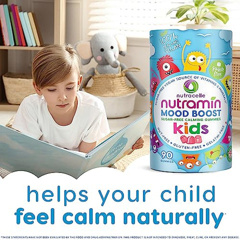 Nutracelle - NUTRAMIN Kids Mood Boost Gummy: Vitamina de Magnésio Citrato Deliciosa e Calmante com Ashwagandha – Marca NUTRAMIN