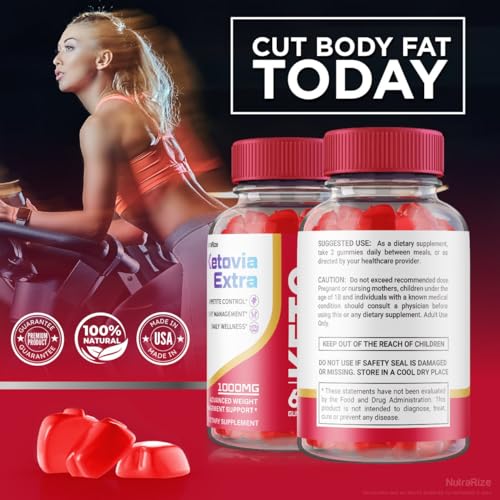 NutraRize - (5 Pacotes) Gomas Extra Ketovia – Gomas Extra ACV Ketovia, Gomas ACV Ketovia para Perda de Peso Avançada, Suplemento de Força Máxima, Goma Keto ACV Ketovia, Keto Via Extra