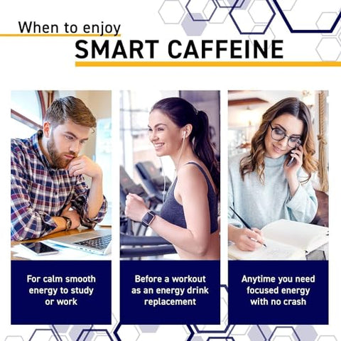 Comprimidos de L-Theanine e Cafeína 60ct – 200mg L-Theanine 100mg Cafeína – Energia Instantânea e Foco para Vida Escolar - NATURAL STACKS