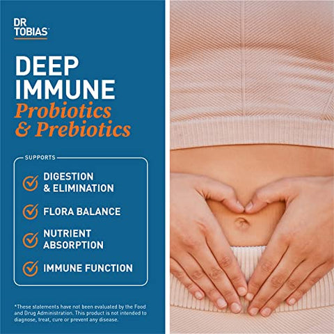 Probióticos Imunidade Profunda – 60 Cápsulas – 30 Bilhões UFC – Saúde Digestiva e Bem-Estar - Dr. Tobias