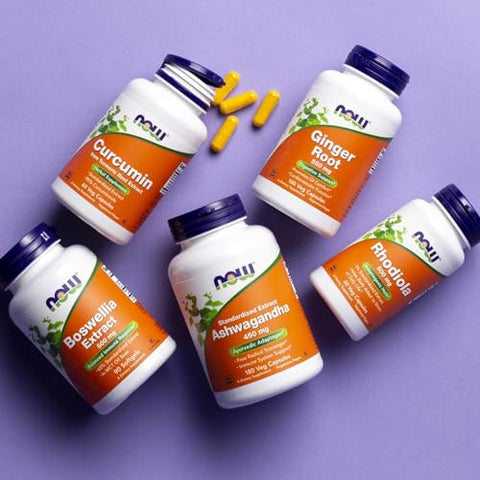 Suplementos, Ashwagandha (Withania somnifera) 450 mg (Extrato Padronizado), 180 Cápsulas Vegetais - NOW Foods