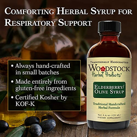 WOODSTOCK HERBAL PRODUCTS - Xarope de Sabugueiro e Azeitona, 120 ml