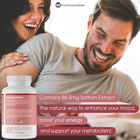 Pure Micronutrients - Saffron Supplements – Cápsulas de Extrato Puro de Açafrão – Aumente a Energia  Saffron