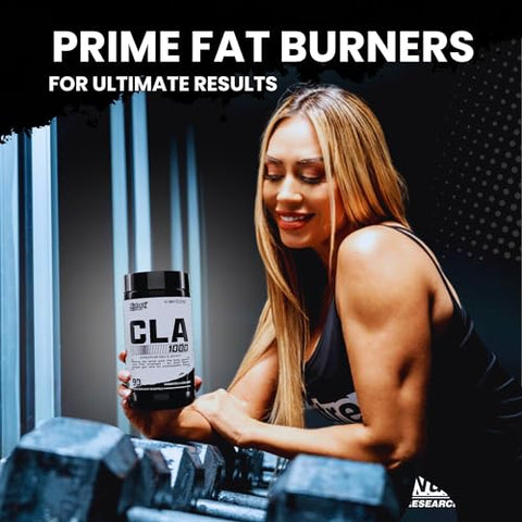 Nutrex Research - Nutrex CLA 90 Soft Gels – 1000mg Ácido Linoleico Conjugado de Óleo de Cártamo – Cápsulas Estimulantes para Acelerar o Metabolismo e Perda de Peso