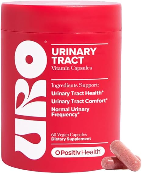 Suplemento O Positiv URO para a Saúde do Trato Urinário Feminino, 60 Comprimidos – Vitaminas de Suporte Urinário com Extrato Completo de Cranberry Pacran, D-Manose
