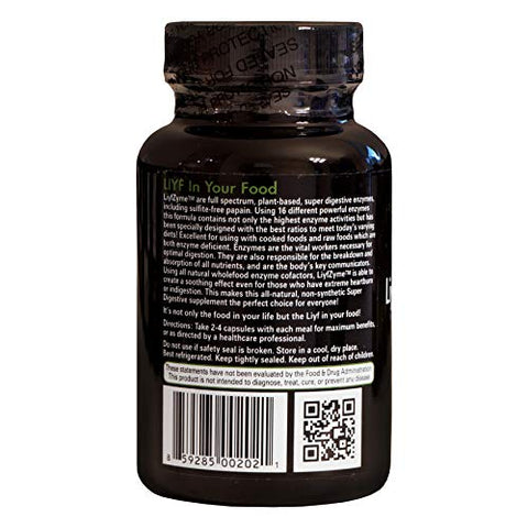 LiyfZyme – Suplemento Digestivo à Base de Plantas – 180 Cápsulas Vegetais – PuraDyme por Lou Cornoa