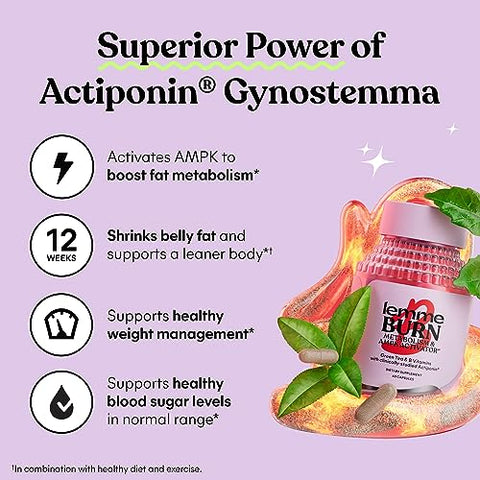 Burn – Ativador AMPK para Queima de Gordura Abdominal e Metabolismo Acelerado para Homens - Lemme