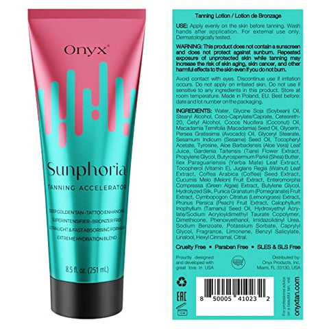 Sunphoria Acelerador de Bronzeamento | Loção Bronzeadora sem Bronzer para Ambientes Internos | 200ml - Onyx