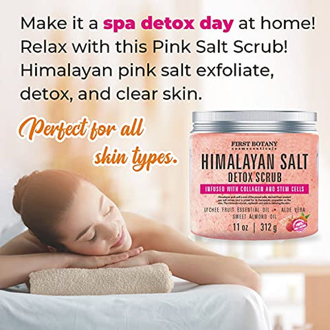 Esfoliante Corporal de Sal do Himalaia com Colágeno – 200g - First Botany