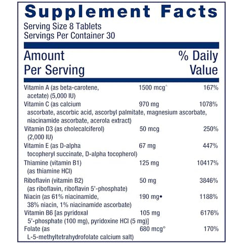 Mix™ Tablets Sem Cobre, Alta Potência, Vitaminas Avançadas, Minerais, Frutas - Life Extension
