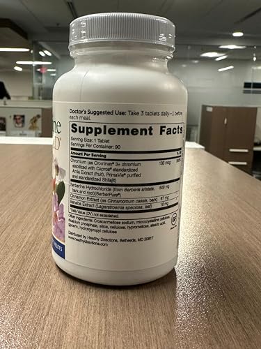 DR.WHITAKER - Dr. Whitaker’s Berberine GlucoGold – 1500 mg de BerberPure Berberina, Canela Concentrada, Crominex Cromo e Extrato de Folha de Banaba (90 Comprimidos)