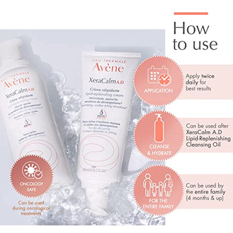 Eau Thermale Avène XeraCalm A.D Bálsamo Reparador Lipídico para Pele Atópica e Eczema, Sem Conservantes, Sem Fragrância | 100ml