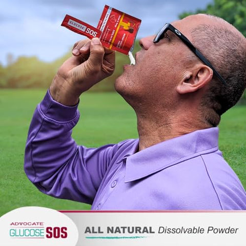 em Pó – Sachês de Dextrose Natural – Absorção Rápida – Dissolução Instantânea – Sem Necessidade de Água – Mix de Frutas Vermelhas – 12 Sachês - Glucose SOS
