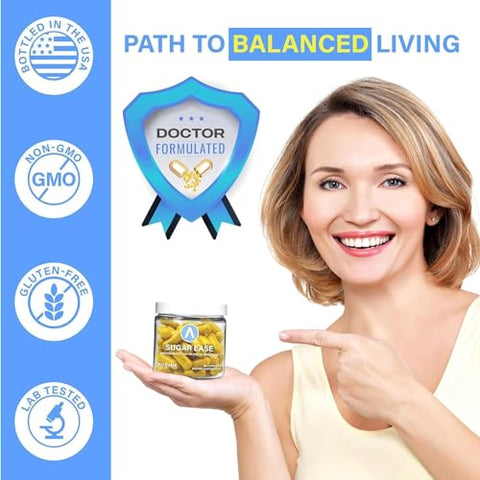Avenir Nutrition - Sugar Ease – Suplemento Premium de Berberina, Vinagre de Maçã, Canela – Suporta a Função Cardiovascular e Gastrointestinal, Cápsulas de Nutrientes Orgânicos de Canela, 120 Cápsulas