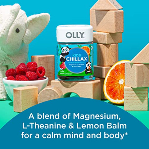 Kids Chillax Gummies – Suplemento de Magnésio, L-Teanina e Melissa, Sabor Sorvete – Marca OLLY - OLLY