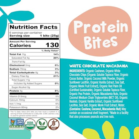 Bhu Fit - Bhu Foods Keto Bites – Snacks Keto Orgânicos para Adultos | Cookie Dough de Macadâmia e Chocolate Branco | Marca Bhu Foods