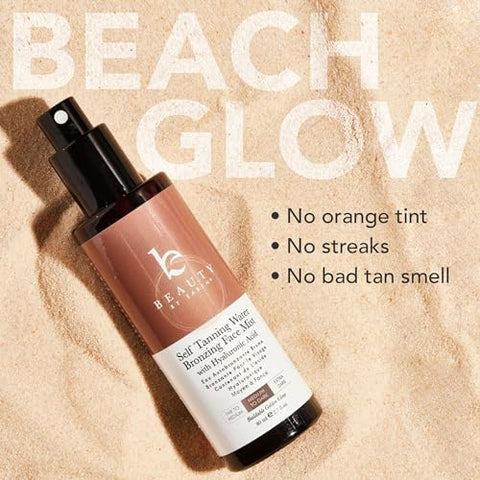 Spray Facial Bronzeador – Autobronzeador Facial em Spray – Bronzeado Falso Médio a Escuro – Spray Autobronzeador Facial – Spray Bronzeador Facial – Spray de Água Bronzeadora – Mist Facial Bronzeador - Beauty by Earth