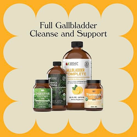 Complete Natural Products - Pacote Completo para a Vesícula Biliar – Suporte Completo para Limpeza da Vesícula Biliar