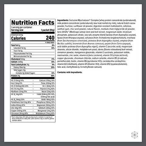 IsaLean Shake – Pó de Proteína Nutritivo para Shake Pronto para Beber – Saboroso Chocolate Holandês Cremoso, 14 Pacotes - Isagenix