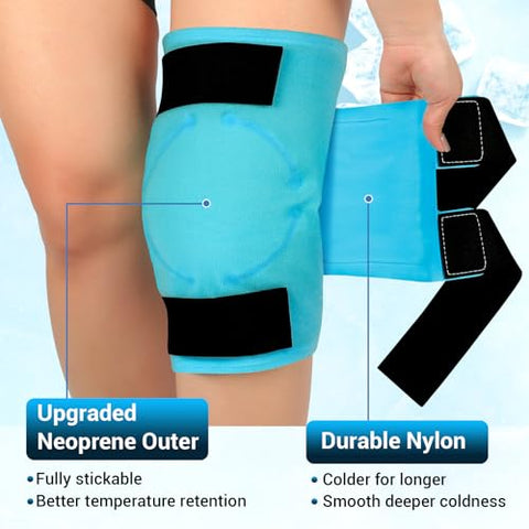 Joelheira de Gelo Extra Grande, Reutilizável, para Alívio da Dor, Recuperação de Lesões, Artrite, ACL – FSA HSA Elegível - Comfytemp