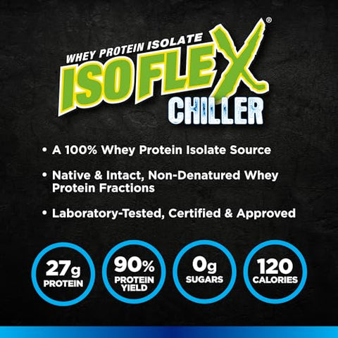 ALLMAX Nutrition - ALLMAX ISOFLEX Chiller – Citrus Peach Sensation | 1 lb – 27g de Proteína por Porção – Zero Gordura