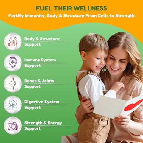 SHIFAA NUTRITION - Halal Kids Multivitamin Gummies | Suprimento de 45-90 Dias | Vitaminas Essenciais para Crianças | Vitamina C, D, Zinco, A, E, B6, B12, Biotina | Gomas Halal para Crianças