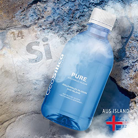 GeoSilica Iceland - Pure – Suplemento Mineral de Sílica Geotérmica Natural | Sem aditivos | Livre de conservantes | pH 8,5 | Marca Pure
