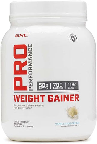 Pro Performance Weight Gainer – Baunilha, 6 Porções, Proteína para Aumentar a Massa Muscular - GNC