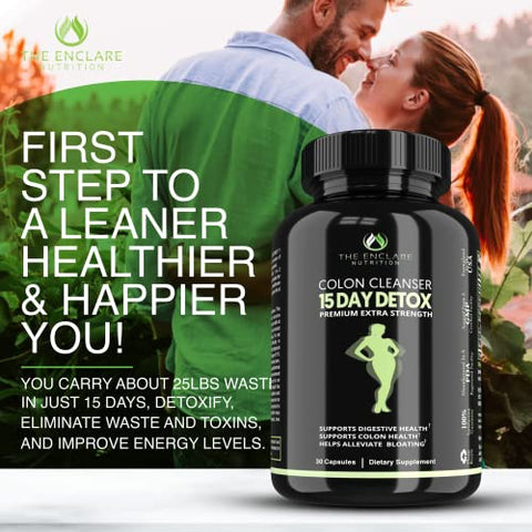 THE ENCLARE NUTRITION - Enclare Nutrition: Desintoxicação Rápida do Cólon; Movimento Intestinal Saudável, Laxantes para Alívio da Prisão de Ventre, Inchaço, Probióticos, Fibras, Suporte à Regularidade, Energia, Intestino