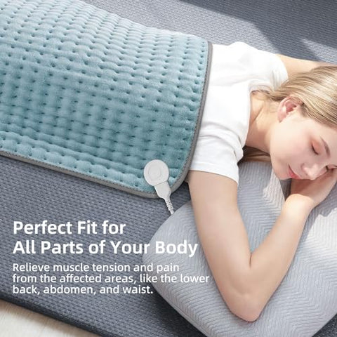 LIPHOME - Aquecedor Elétrico XXL para Alívio de Dor nas Costas e Cólicas, Almofada Aquecida para Pescoço/Ombro/Perna/Joelho, 20″x24″ Almofadas Aquecedoras, Presentes de Natal para Mulheres Homens Mãe Pai, Presentes, 6 Configurações de Calor