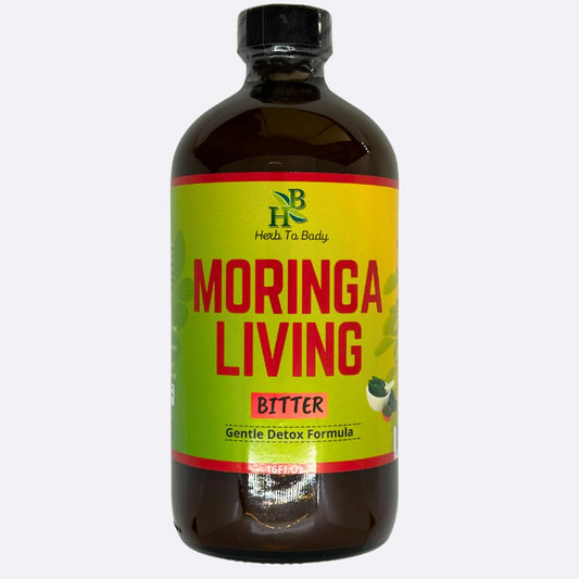 Bitter de Moringa Líquido 473ml – com Raiz de Moringa e Mistura Herbal Natural - Herb To Body