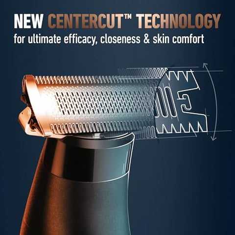 Aparador de Barba King C. Gillette All-in-One com Lâmina 4D e 3 Pentes Intercambiáveis, à Prova d’Água, Cuidados com a Barba, Duração de 6 Meses
