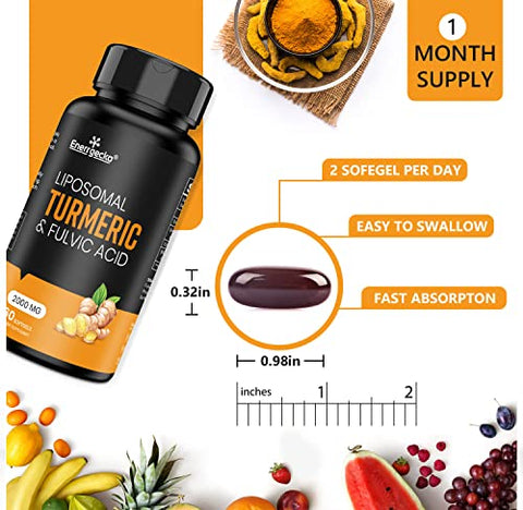 Enerrgecko - Liposomal Turmeric Curcumin 2000 mg com Pimenta Preta – Marca em Destaque