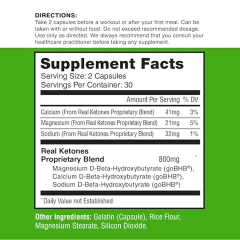BHB: Pílulas Keto de Cetonas Exógenas e Eletrólitos para Energia Aprimorada - Real Ketones