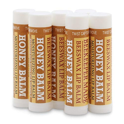 Beessential - Bálsamo Labial de Cera de Abelha a Granel, Sabor Mel, 40 Unidades | Para Homens, Mulheres e Crianças. Ótimo para Presentes, Chás de Bebê