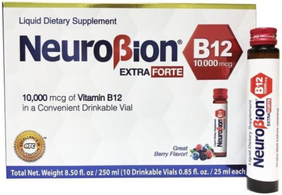 Extra Forte B12 10.000 mcg Ampolas Líquidas – Poder Extremo – 10 Ampolas por Caixa - Neurobion