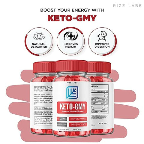 rize labs - (2 Pacotes) Gomas Keto-GMY para Perda de Peso, GMY Keto, GMY Keto, Gomas Ketogmy Keto ACV para Dieta de Queima de Gordura da Barriga, Gomas AC Veganas, Avançadas Gomas Keto GMY BHB (120 Gomas)