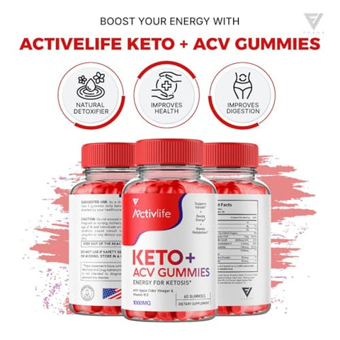 Fyvus - Ativlife Keto ACV Gummies – Suplemento Avançado de Vinagre de Maçã em Gomas (60 Gummies)