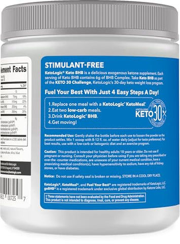 Keto BHB – Patriot Pop Flavor | 30 Porções – Suplemento de Cetonas Exógenas com goBHB, Sais de Beta-Hidroxibutirato | 30g - Ketologic