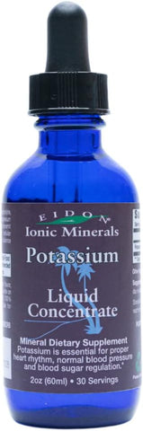 Eidon Ionic Minerals - Eidon – Suplemento Líquido de Potássio em Gotas de Cloreto de Potássio, Eletrólito Essencial para a Função Celular, Minerais Iônicos Bioativos, 100% Natural, Sem Conservantes ou Aditivos – 30ml