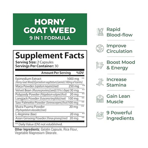 EPN Supplements - Nature’s RX | Aumente o Tamanho com as Melhores Pílulas de Suplemento para Homens | Rápido e Eficiente | Fórmula #1 | 100% Natural